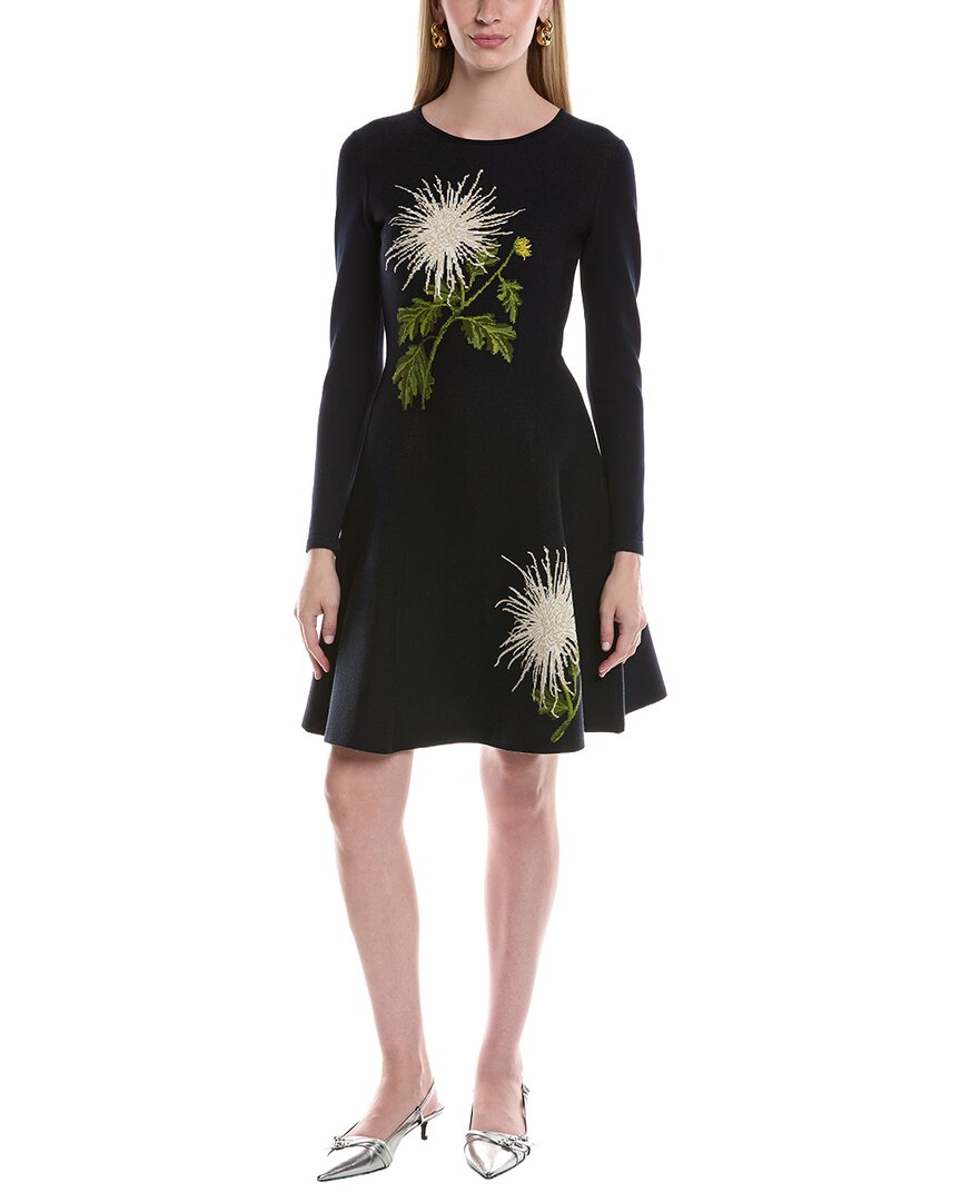 Oscar De La Renta Ladies Knit Dress In Black