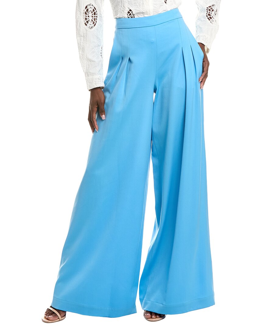 Oscar De La Renta Ladies Woven Pants In Blue