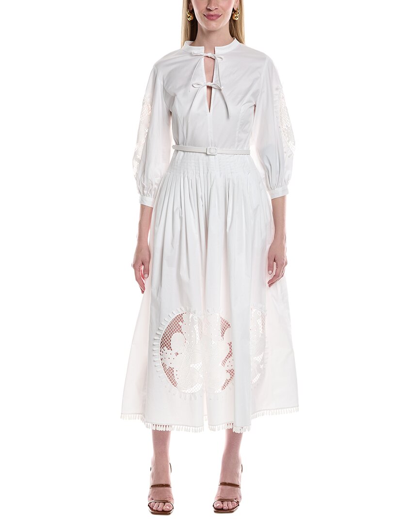 Oscar De La Renta Maxi Dress In White