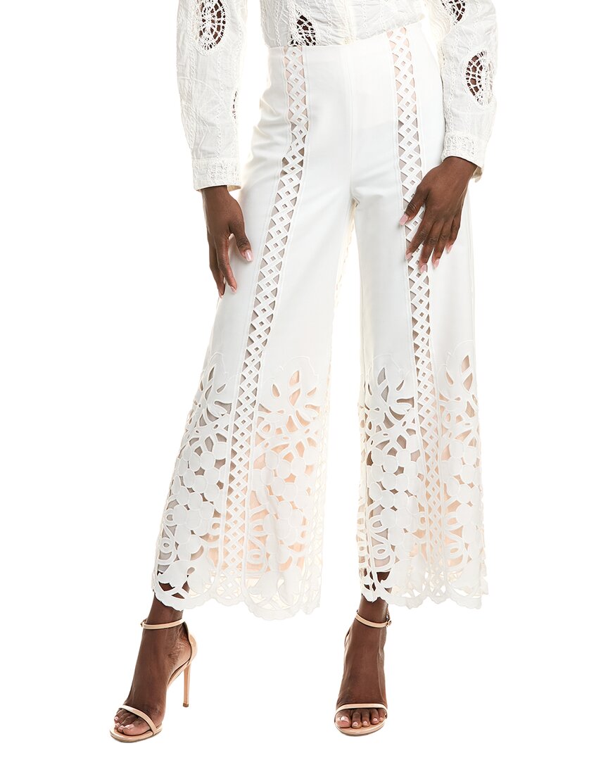 Oscar De La Renta Silk-lined Pant In White