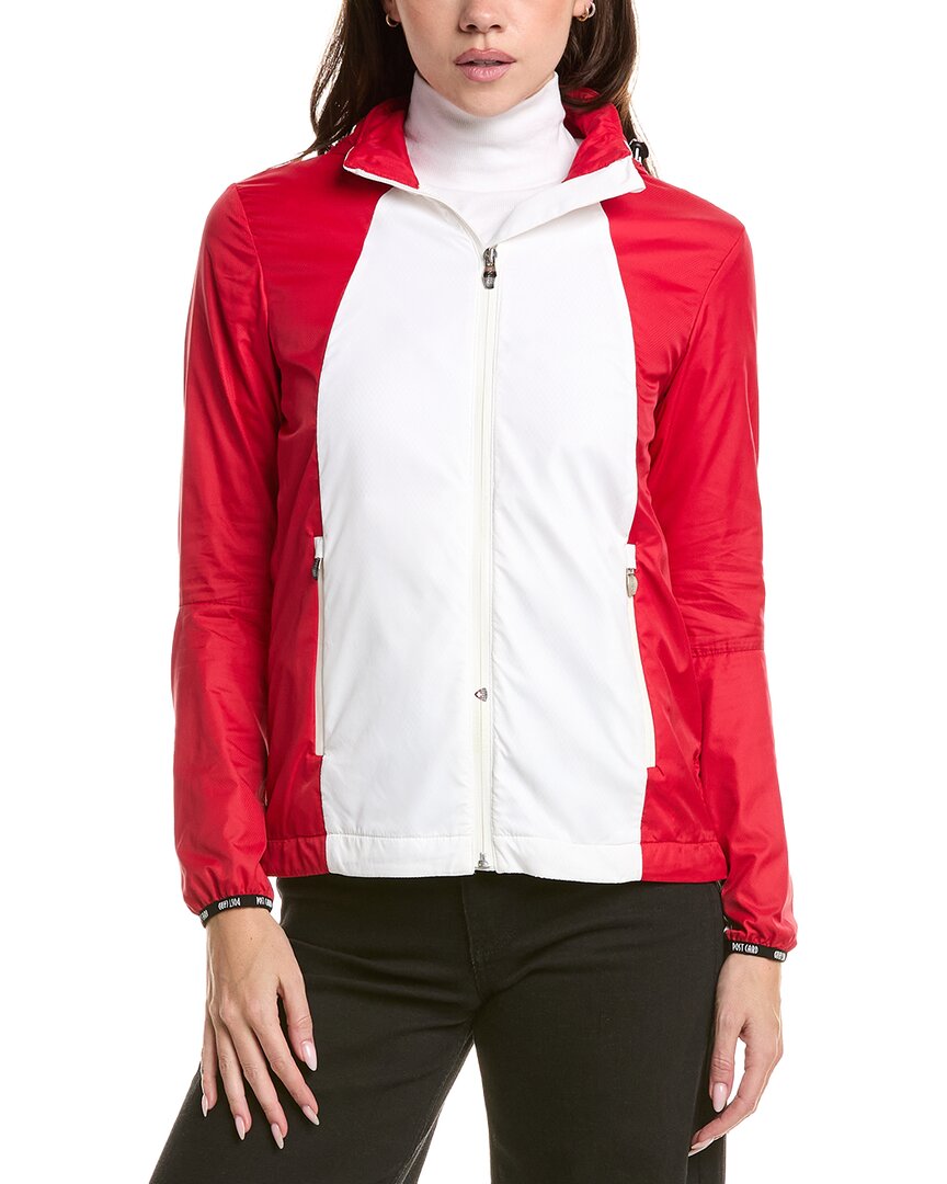 Post Card Light Zip Jacket In Red