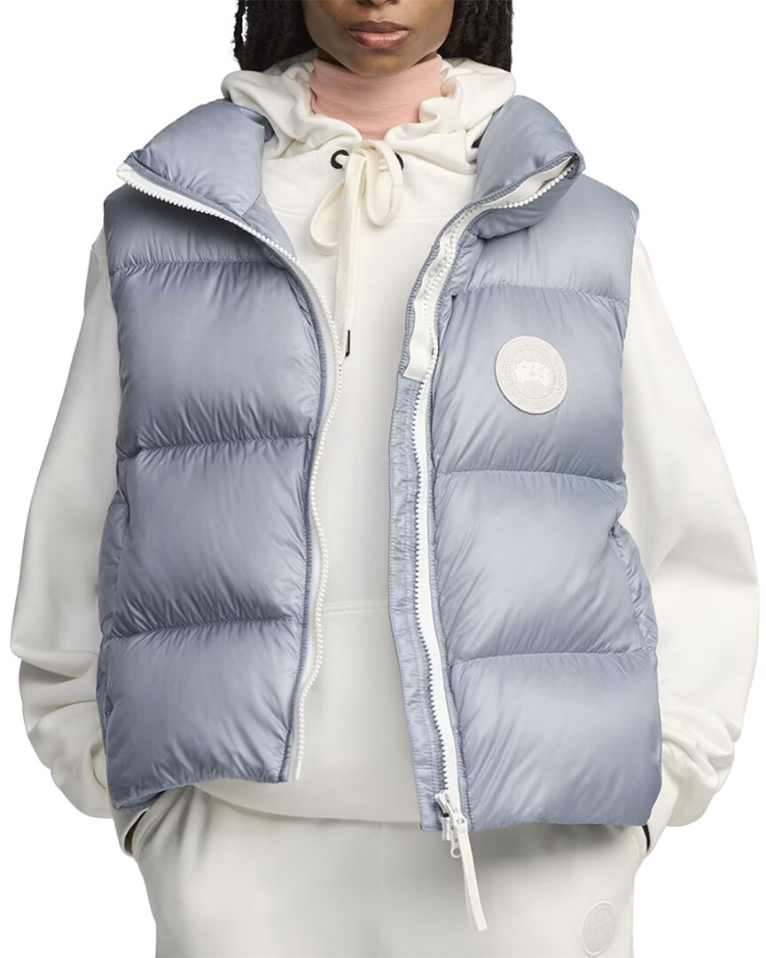 Canada Goose Cypress Puffer Down Vest In Silver