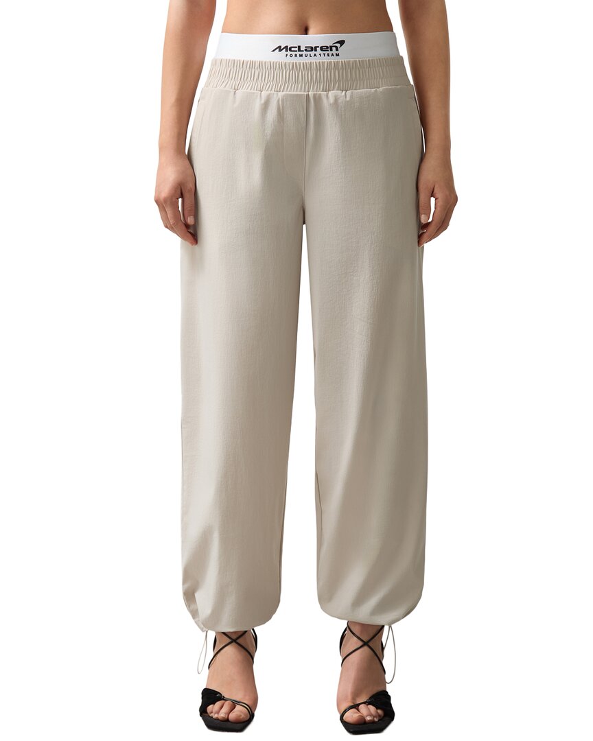 Reiss Colette Technical Boxer Short Waistband Trouser In Neutral