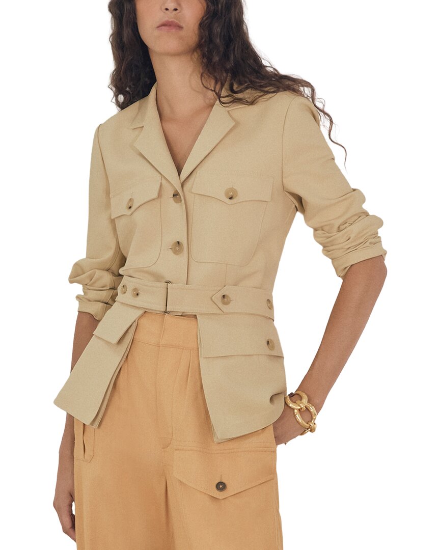 Reiss Alex Belted Utility Jacket In Brown