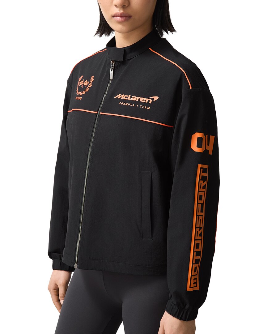 Reiss Wanden Mclaren Racing Printed Short Jacket In Black