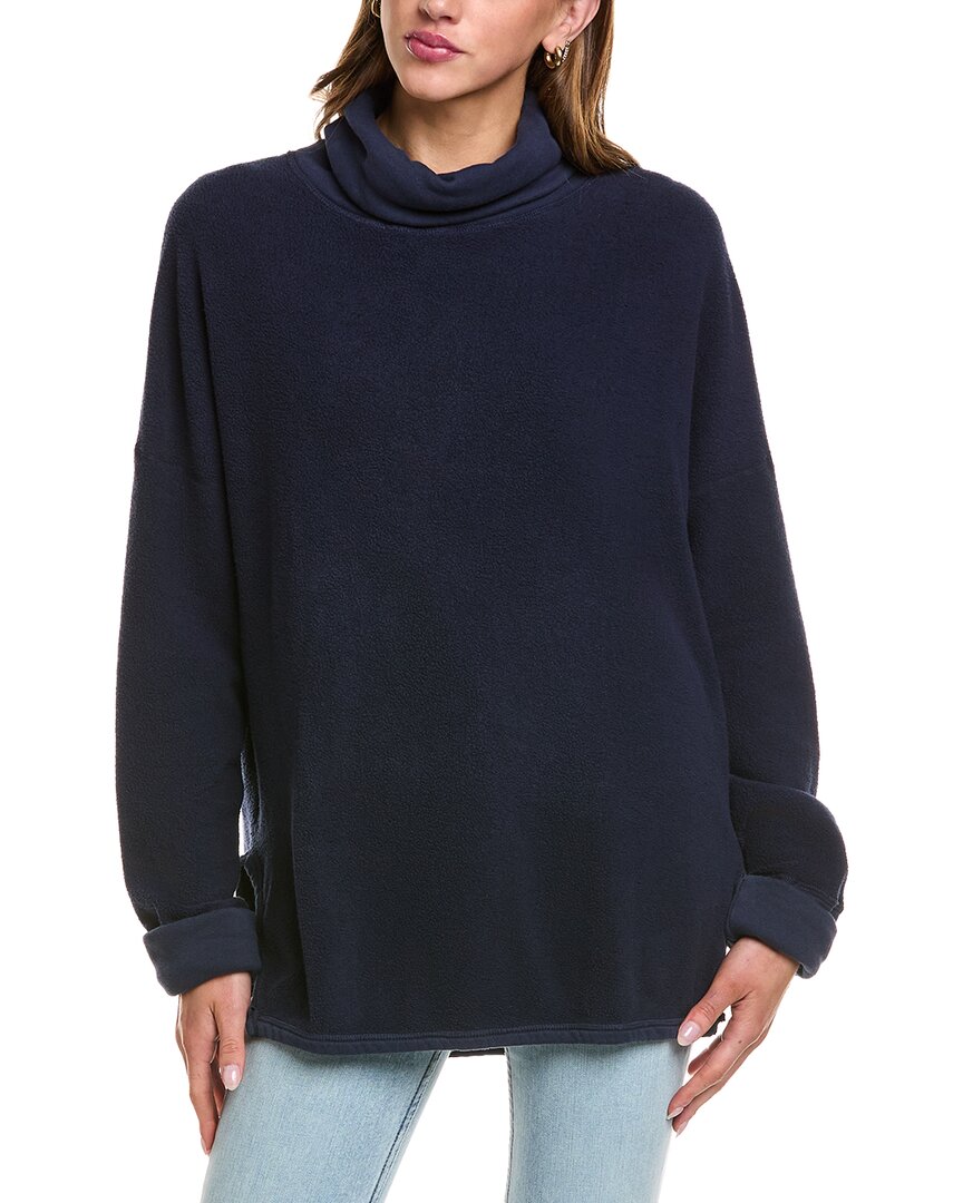 Michael Stars Meadow Reversible Turtleneck Pullover In Black