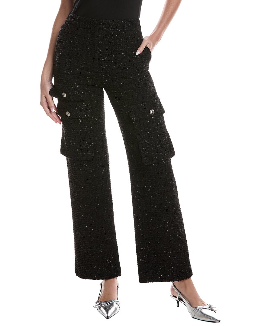 Maje Tweed Pant In Black