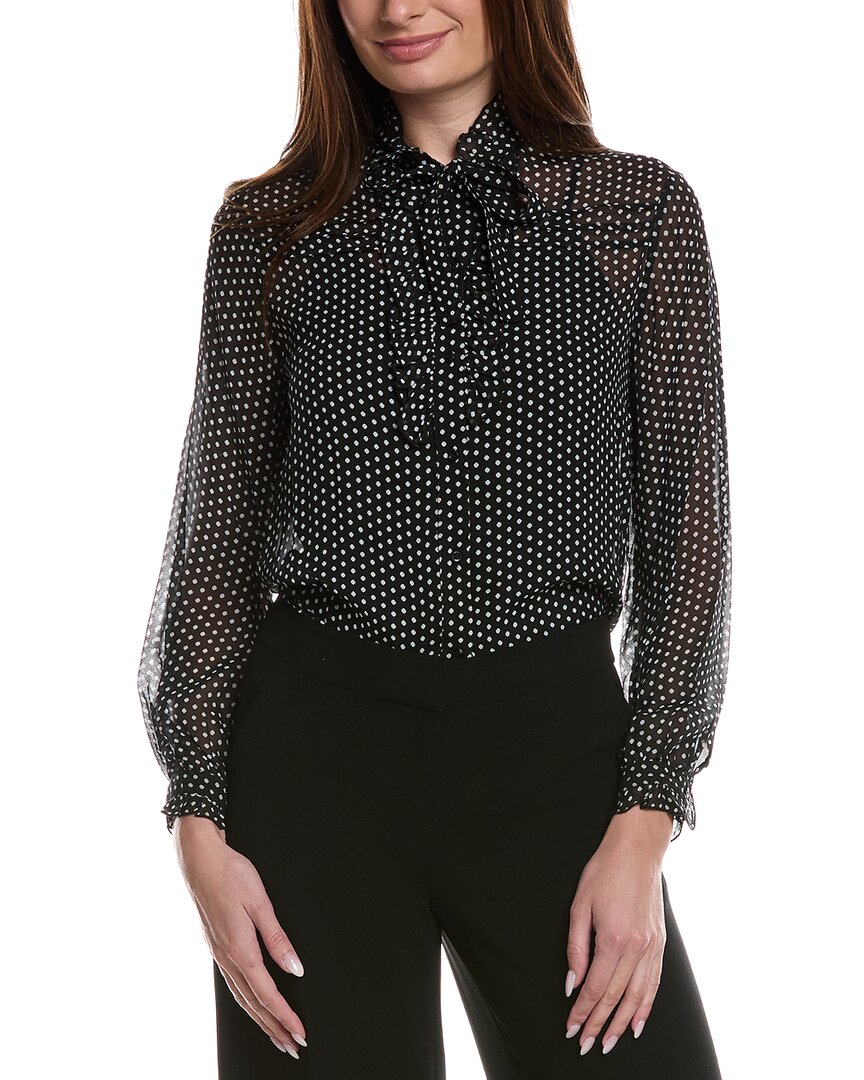 Maje Woman Shirt Black Size 4 Viscose In Black