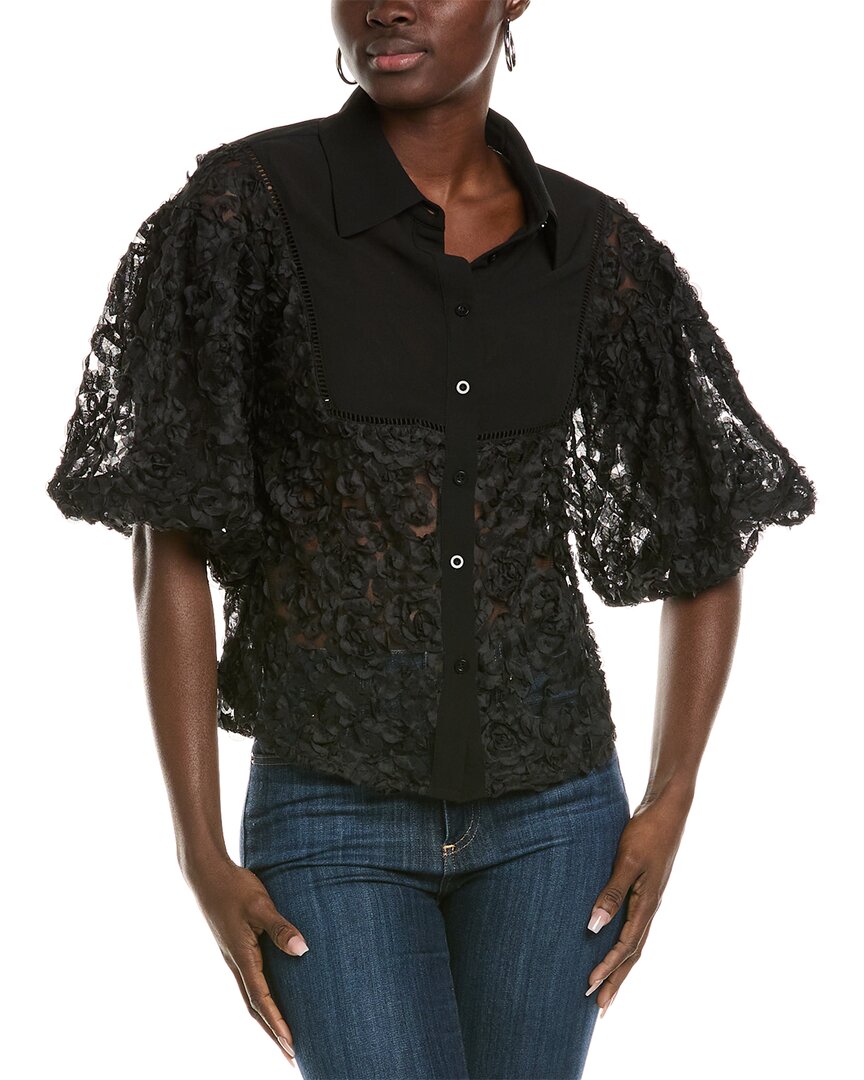 Gracia Floral Shirt In Black