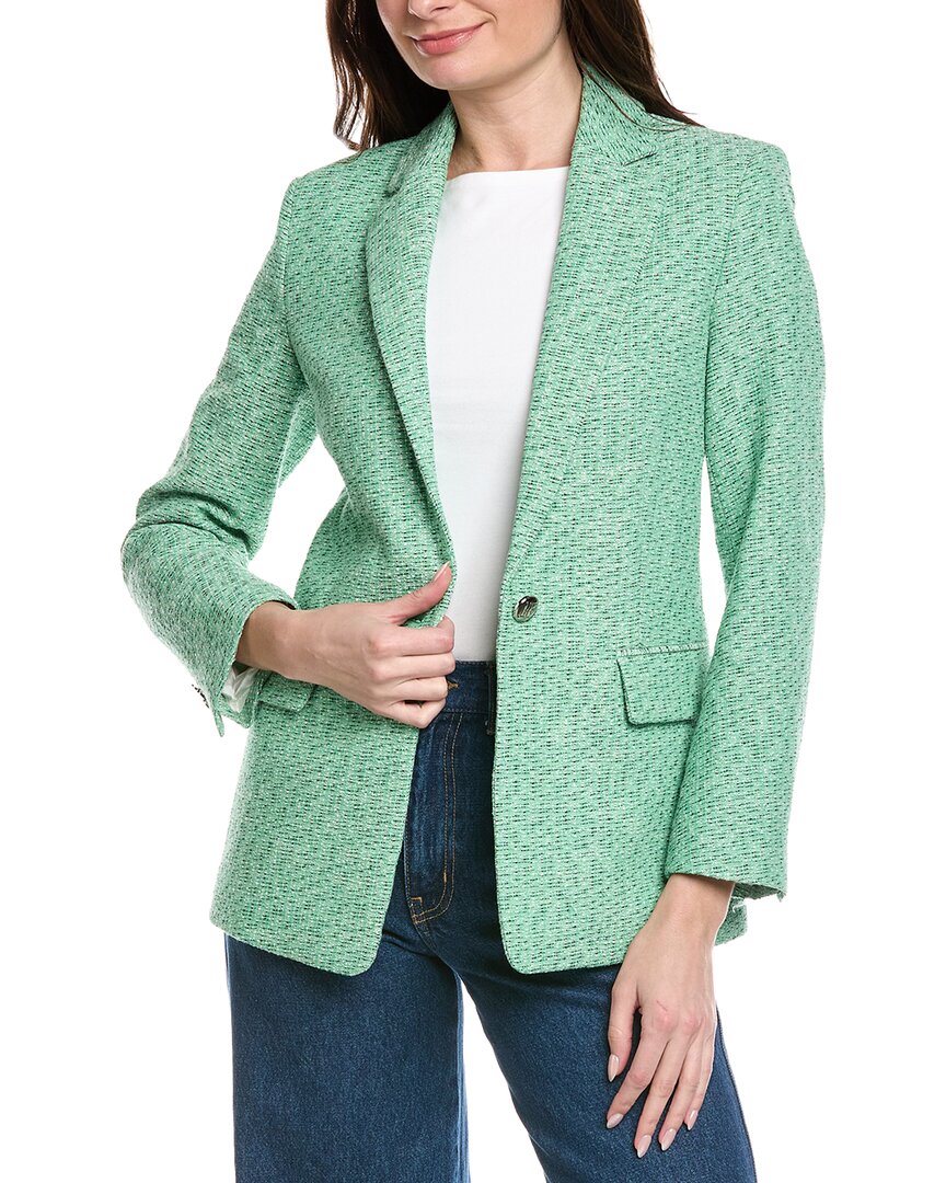 Maje Suit Blazer In Green