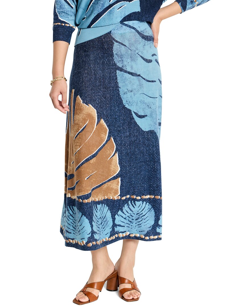 Nic + Zoe Nic+zoe Petite Twilight Front Knit Skirt In Blue