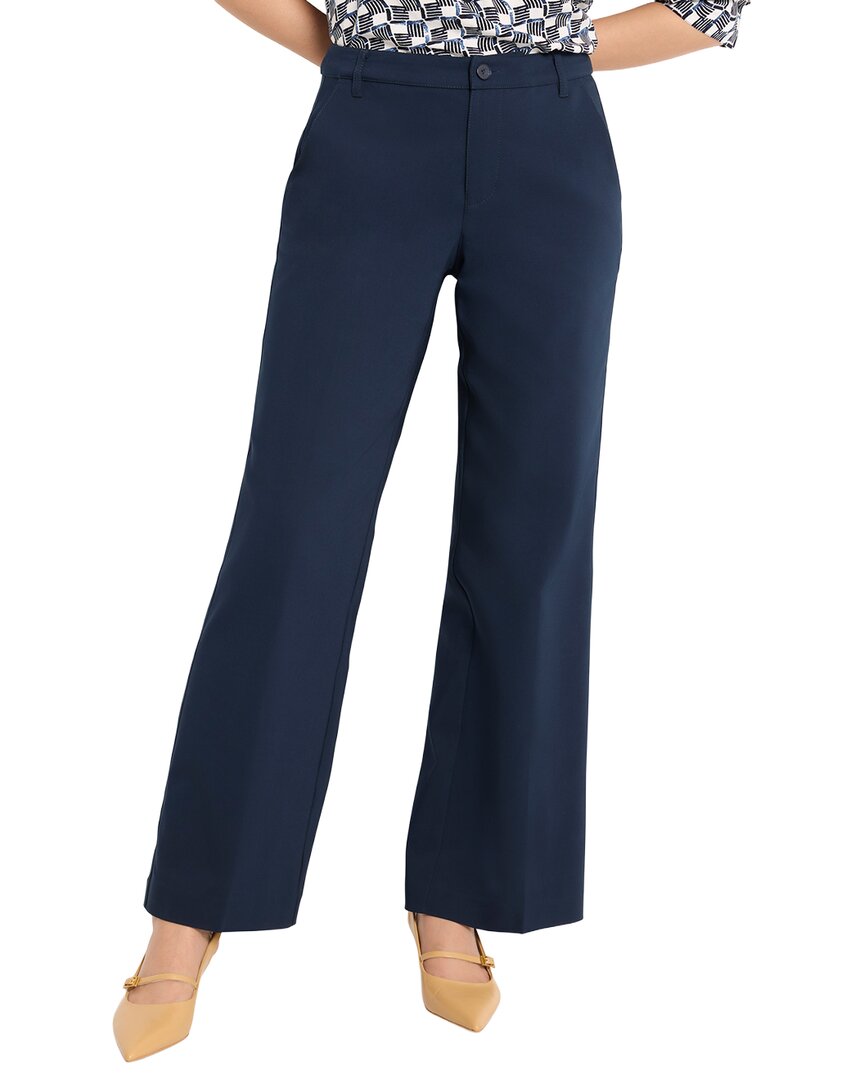 Nic + Zoe Nic+zoe Stretch Suiting Wide Leg Pants In Blue