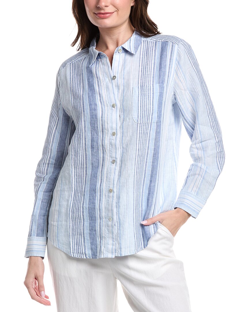 Tommy Bahama Breezy Bay Relaxed Linen Shirt In Blue