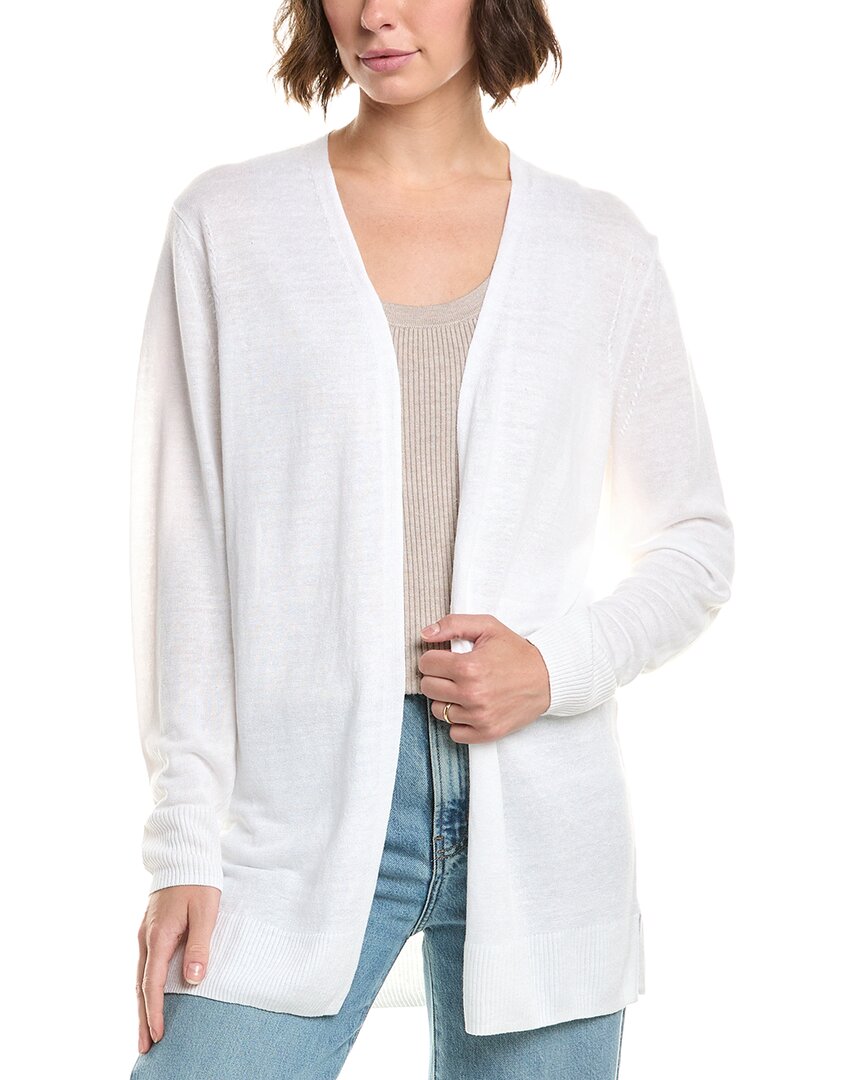 Tommy Bahama Addison Beach Linen-blend Cardigan In White