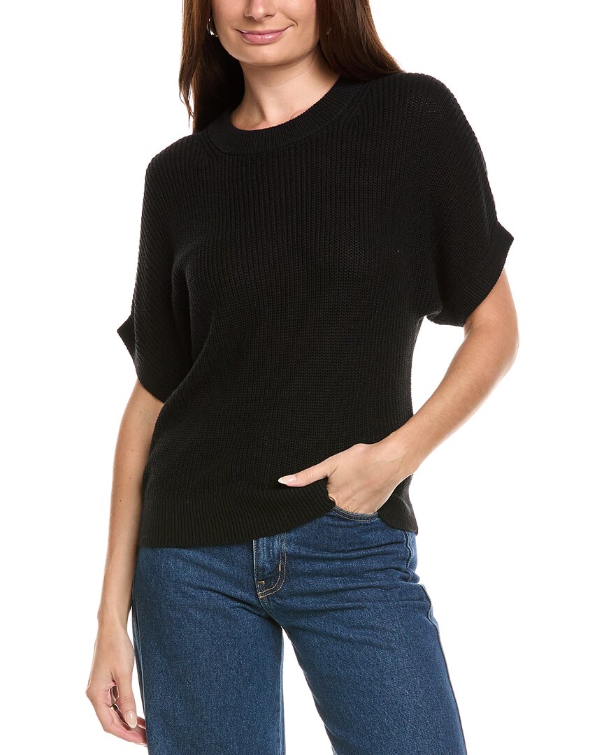 Tommy Bahama Zandra French Sleeve Linen-blend Sweater In Black