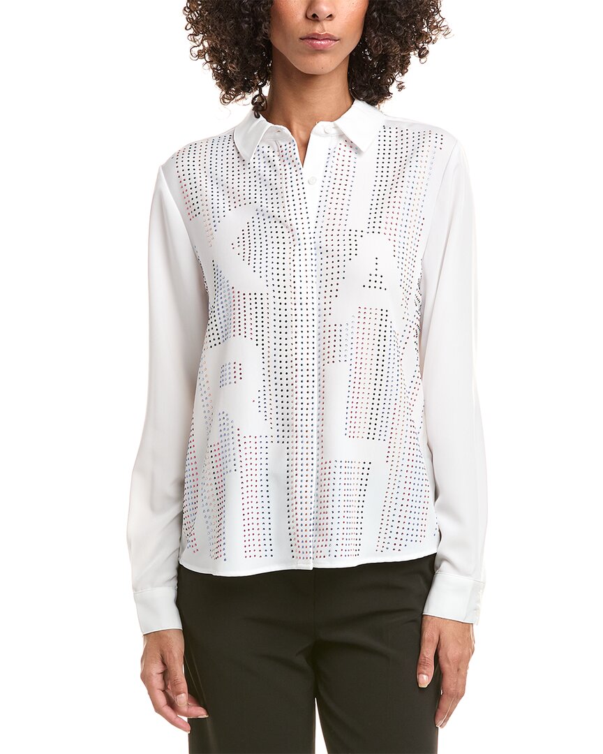 Karl Lagerfeld Woven Top In White