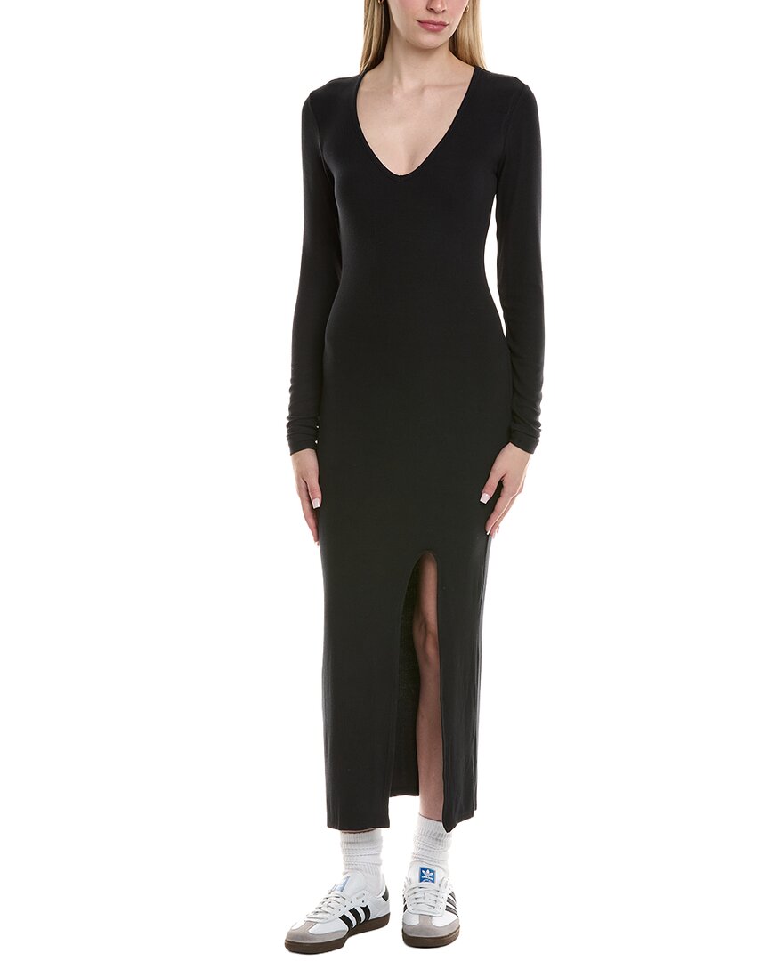 Chaser Rib Knit Goldyy Maxi Dress In Black