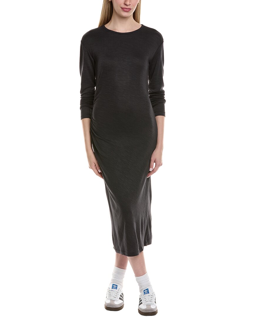 Chaser Soft Gauge Jersey Memory Midi Dress In Blue