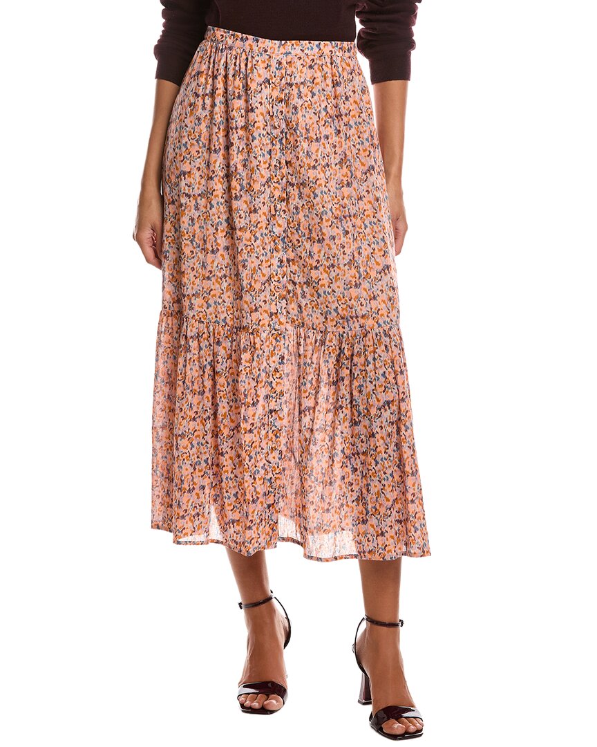 Saltwater Luxe Maxi Skirt In Orange