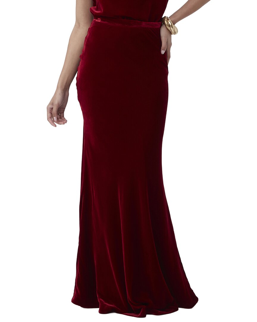 Trina Turk Rabina Silk-blend Skirt In Red