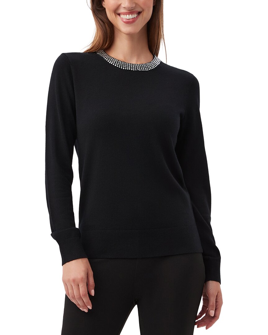 Trina Turk Laelia Wool-blend Sweater In Black