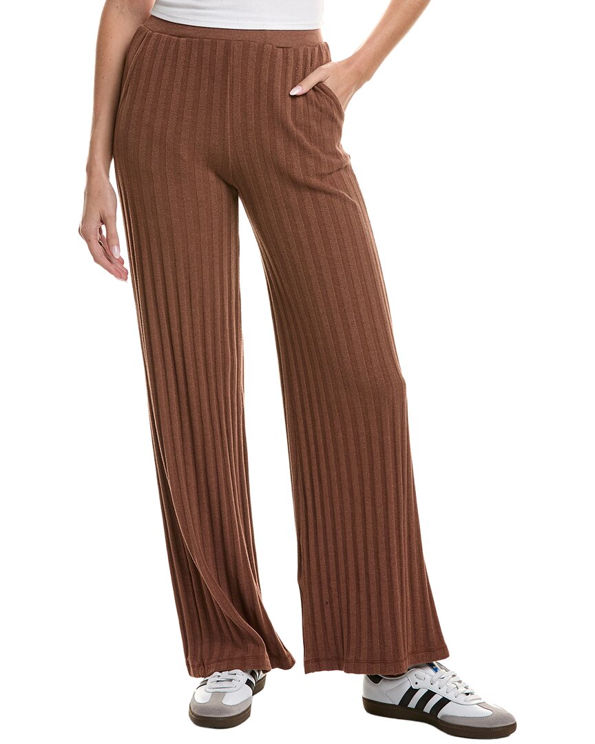 Project Social T Lights Out Rib Pant In Brown