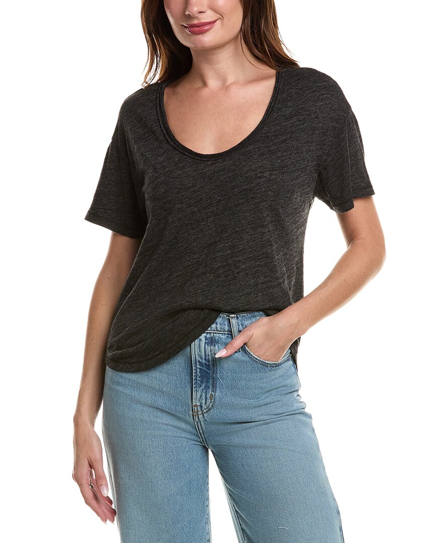 Project Social T Sonora Scoop Neck T-shirt In Black