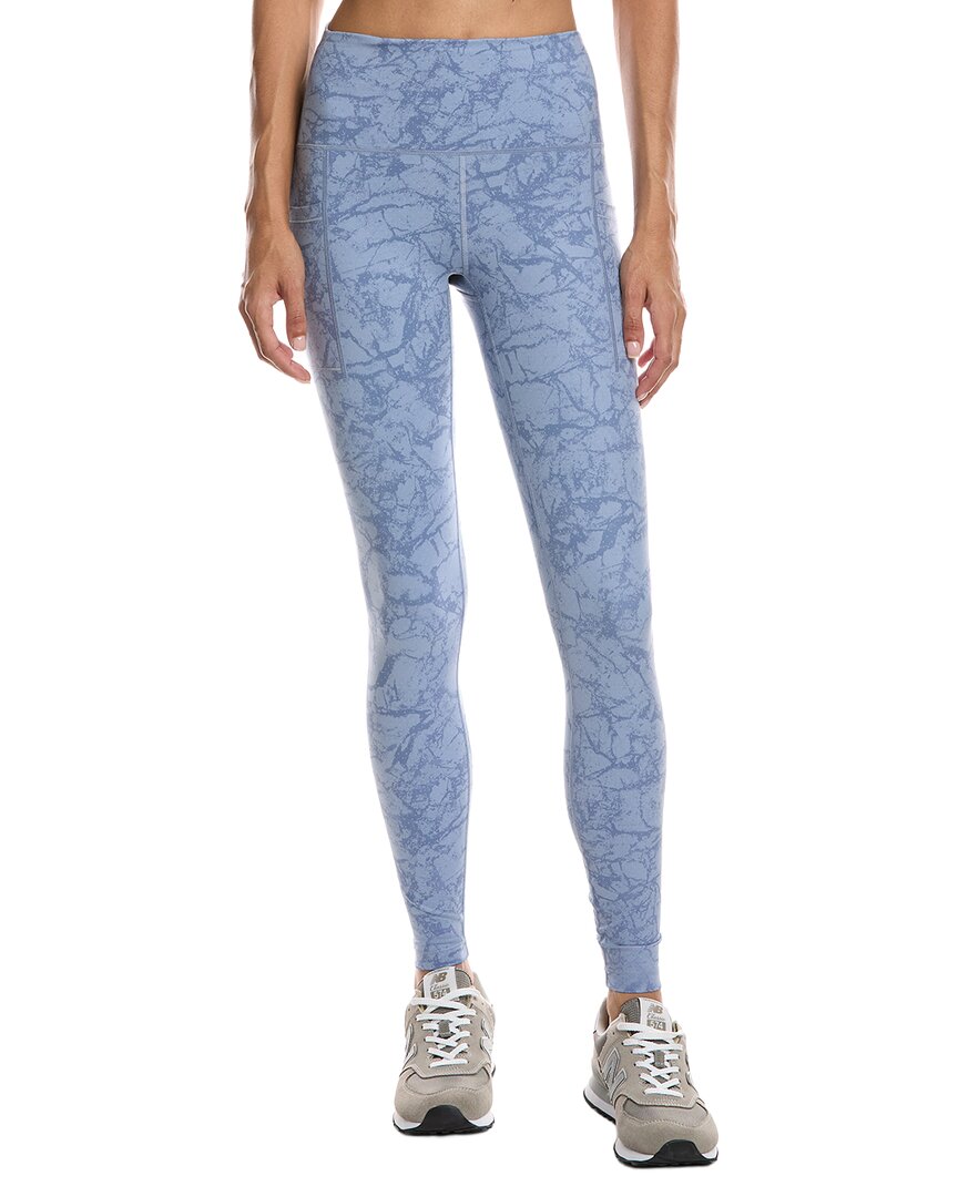 New Balance Printed High-rise Legging In Blue