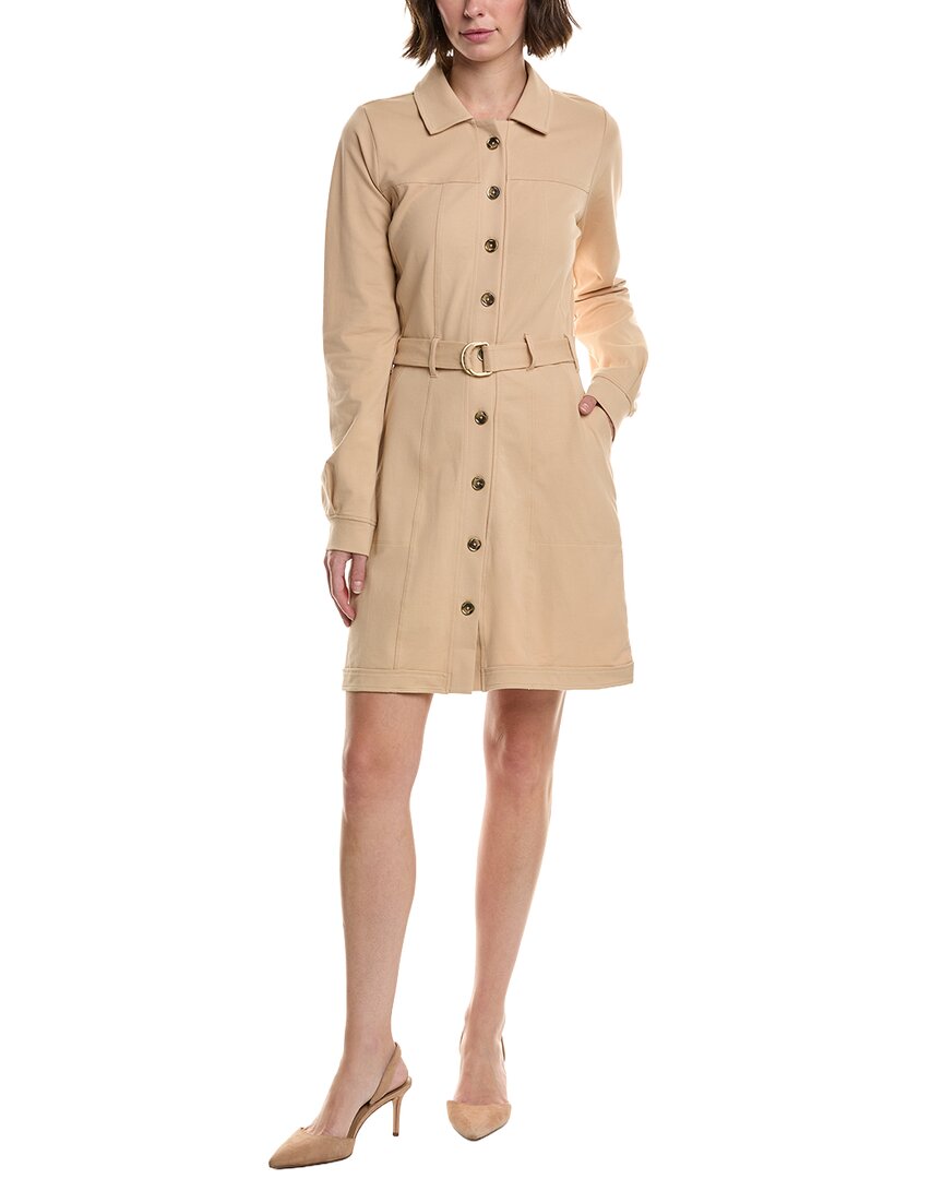 Grey State Midi Dress In Brown