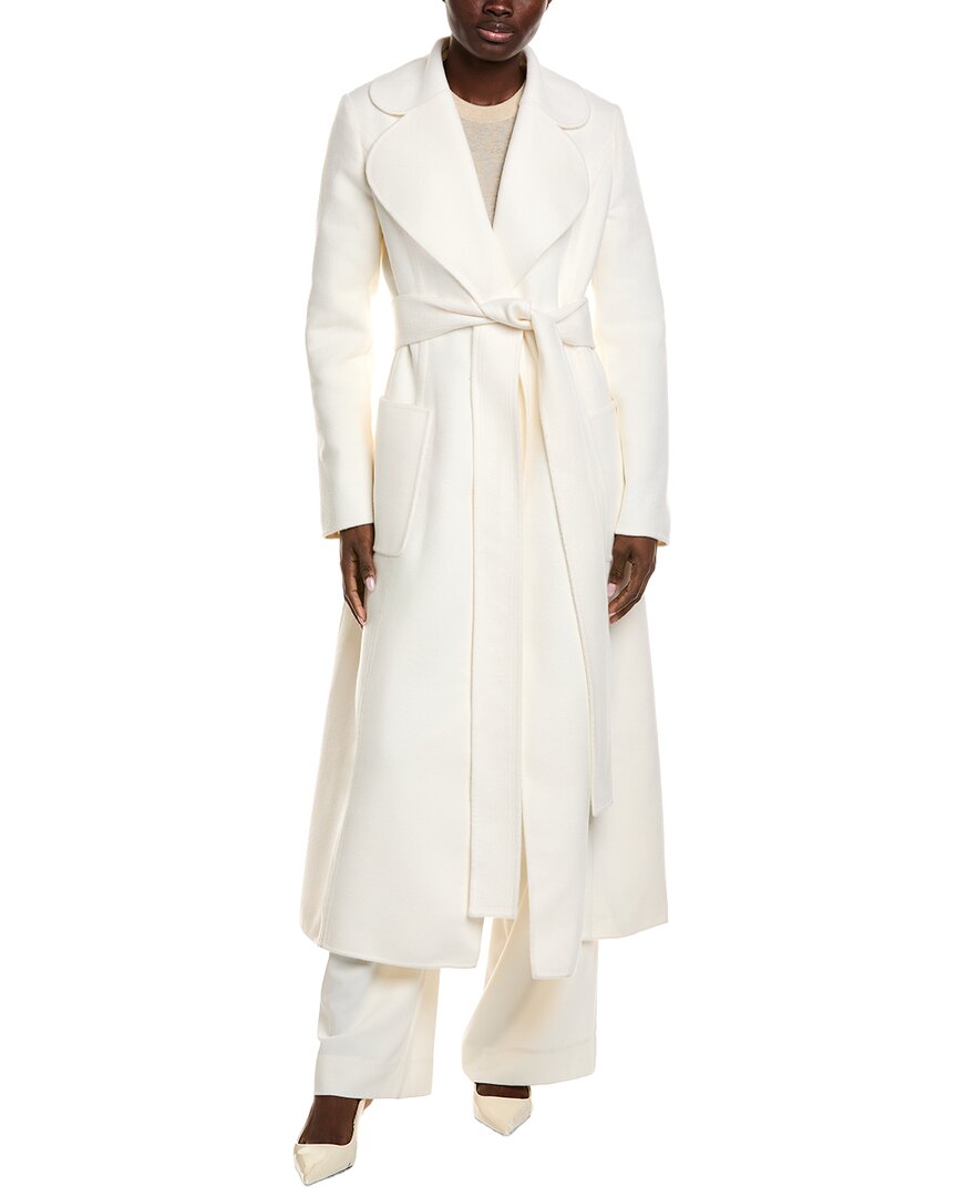 Michael Kors Wool & Angora-blend Trench Coat In Gray