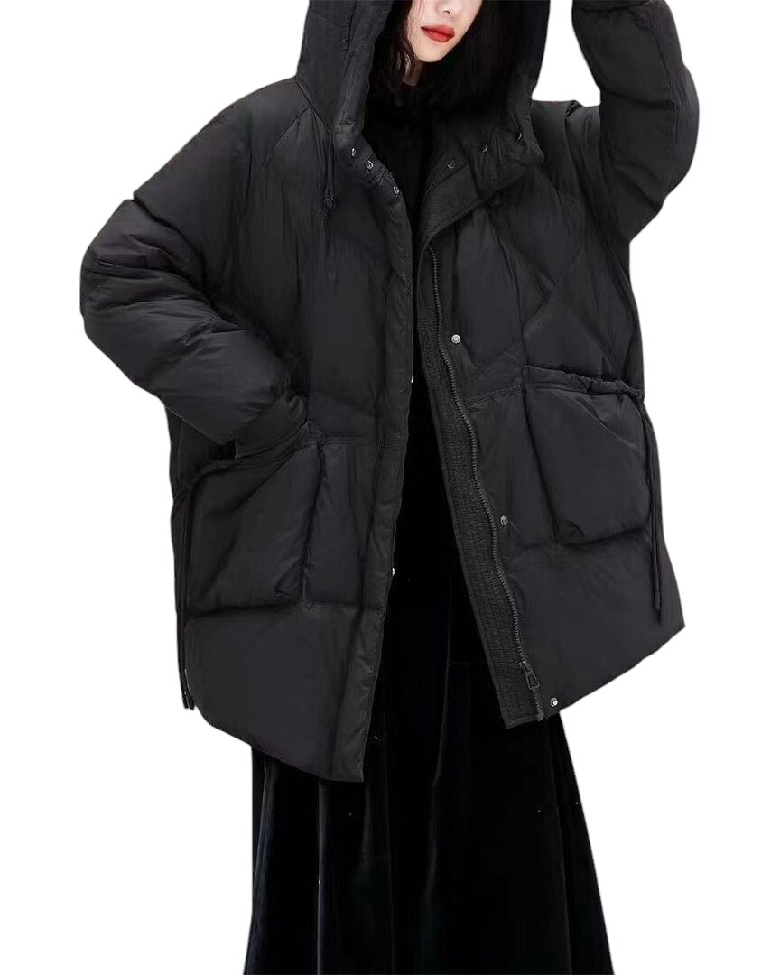 Amanda Royal Medium Puffer Jacket In Black