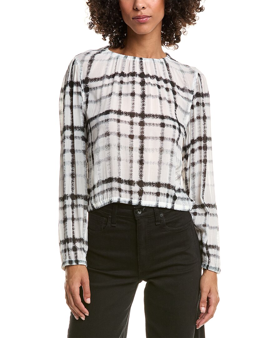Bella Dahl Elastic Shirred Top In White