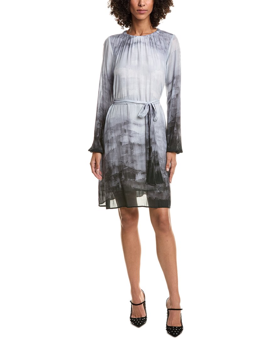 Bella Dahl Gathered Midi Dress In Blue