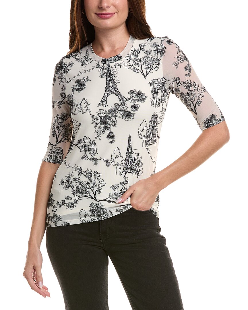 Johnny Was Kaia Mesh T-shirt In White