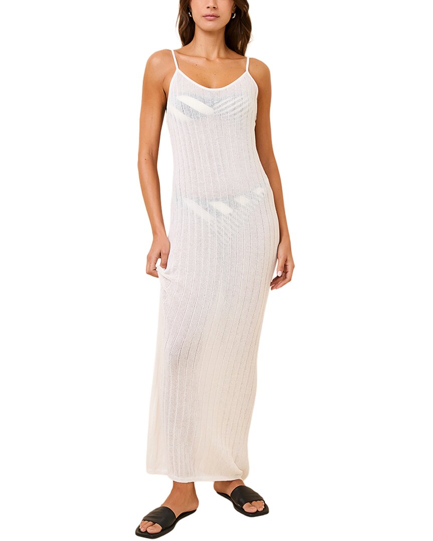 Solid & Striped The Felice Linen-blend Dress In White
