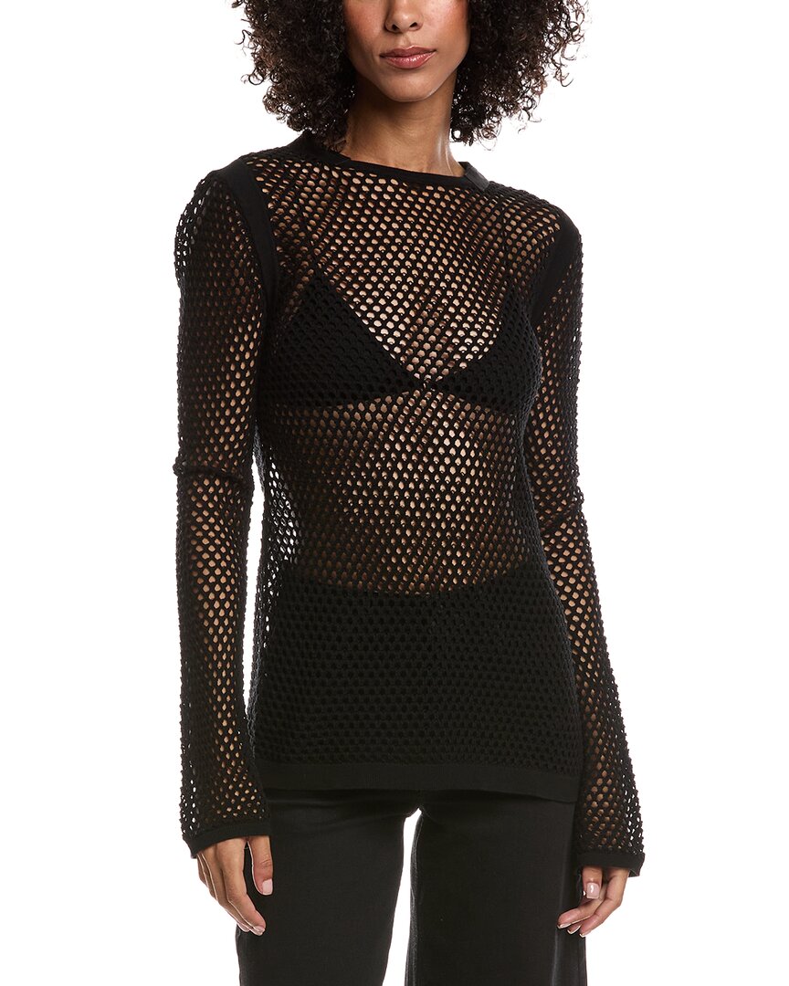 Helmut Lang Mesh T-shirt In Black