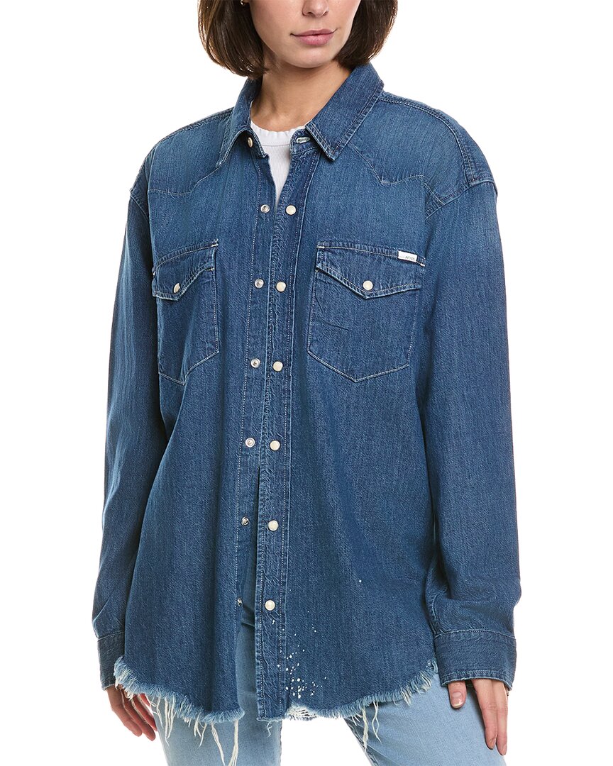 Mother The Western Overshirt In Blue
