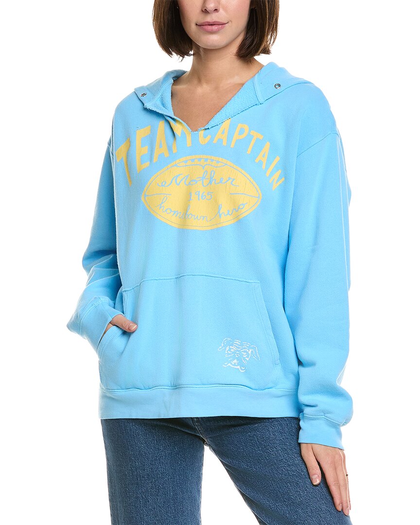 Mother The Big Deal Slice Hoodie In Blue