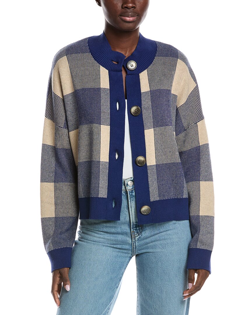 Electric & Rose Rudi Cashmere-blend Cardigan In Blue