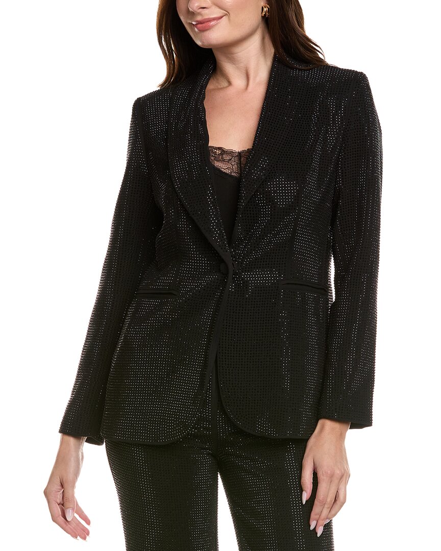 Elie Tahari The Briella Rhinestone Blazer In Black