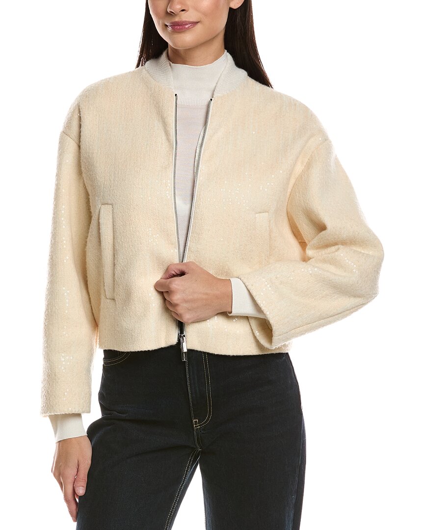 Peserico Wool, Silk, & Cashmere-blend Wool, Silk, & Cashmere-blend Jacket In Nude