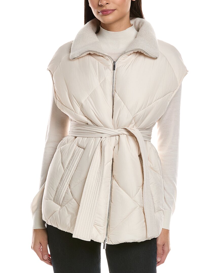 Peserico Wool, Silk, & Cashmere-blend Quilted Puffer Waistcoat In Multi