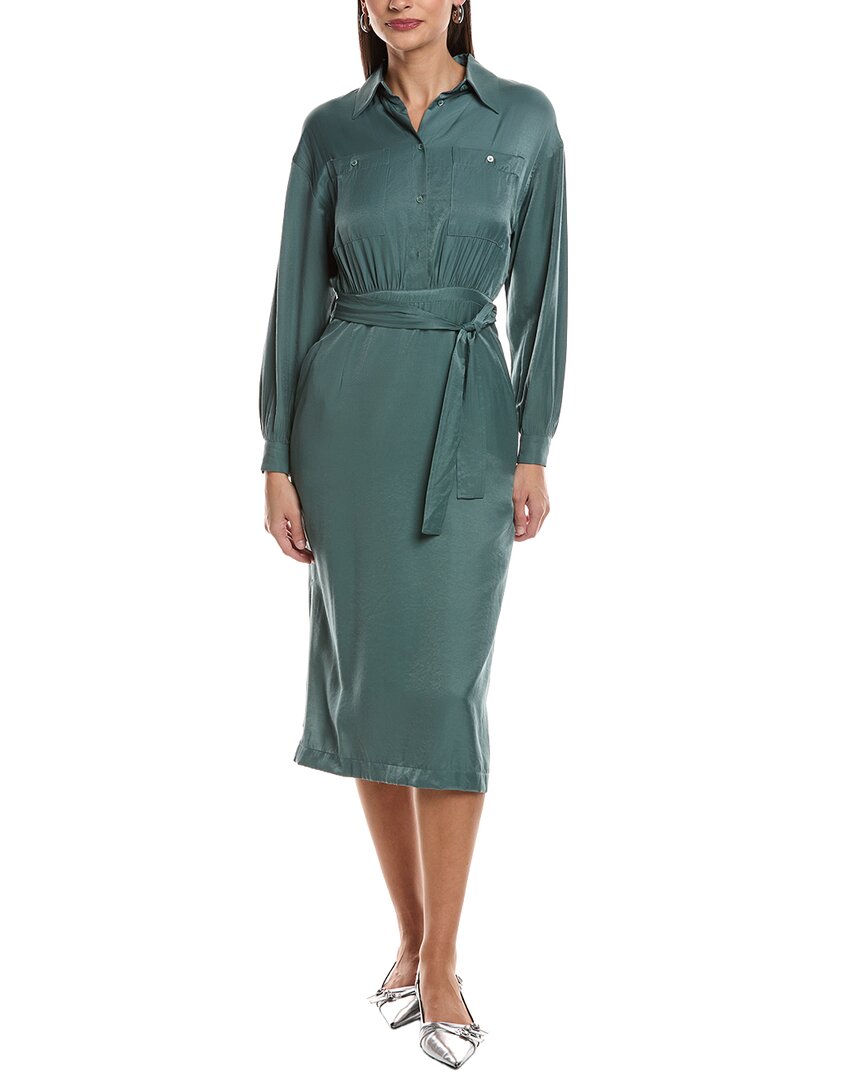 Peserico Midi Shirtdress In Green