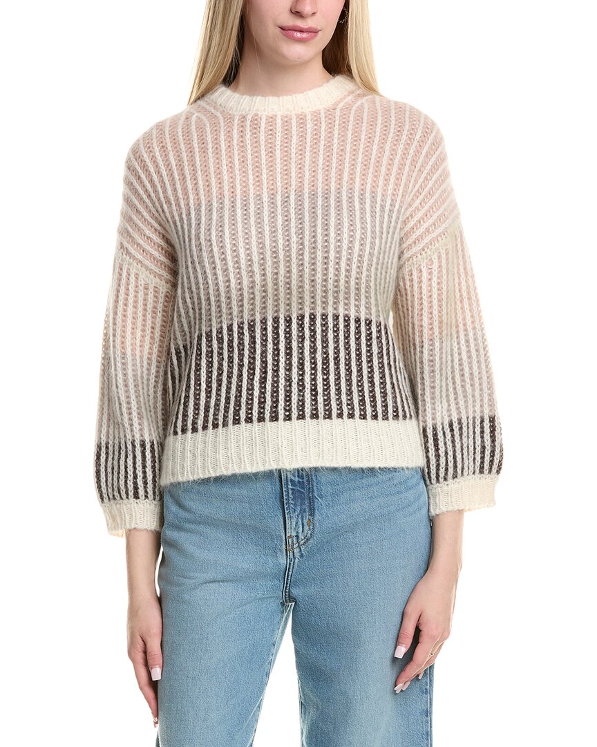 Peserico Alpaca & Wool-blend Sweater In Brown