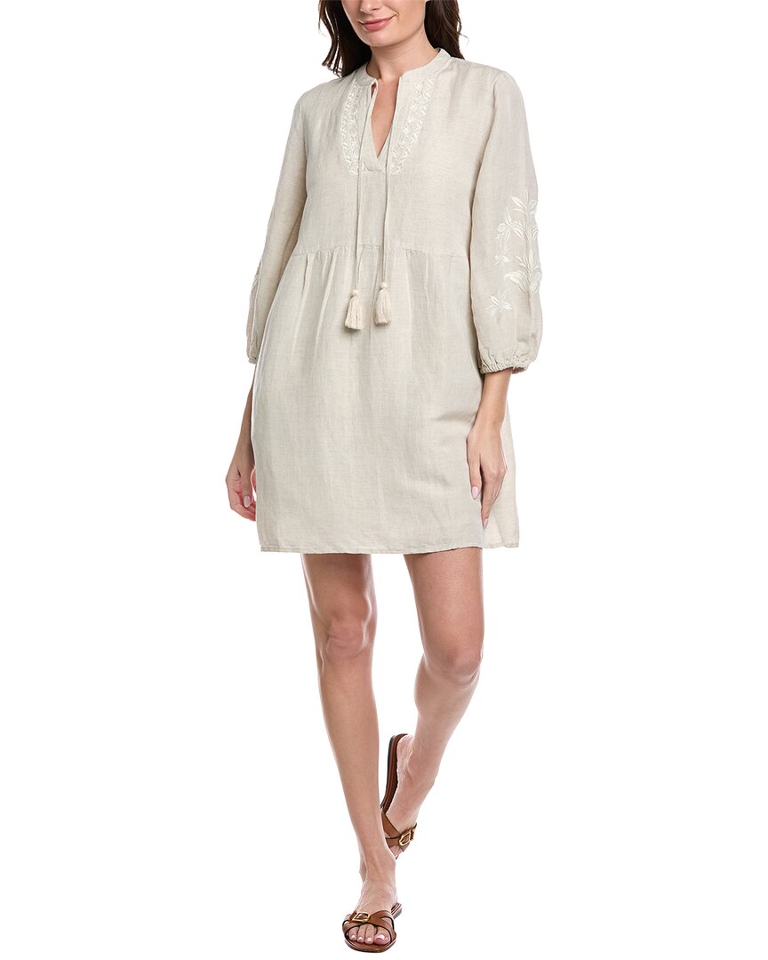 Tommy Bahama St. Lucia Linen-blend Floral Dress In Neutral