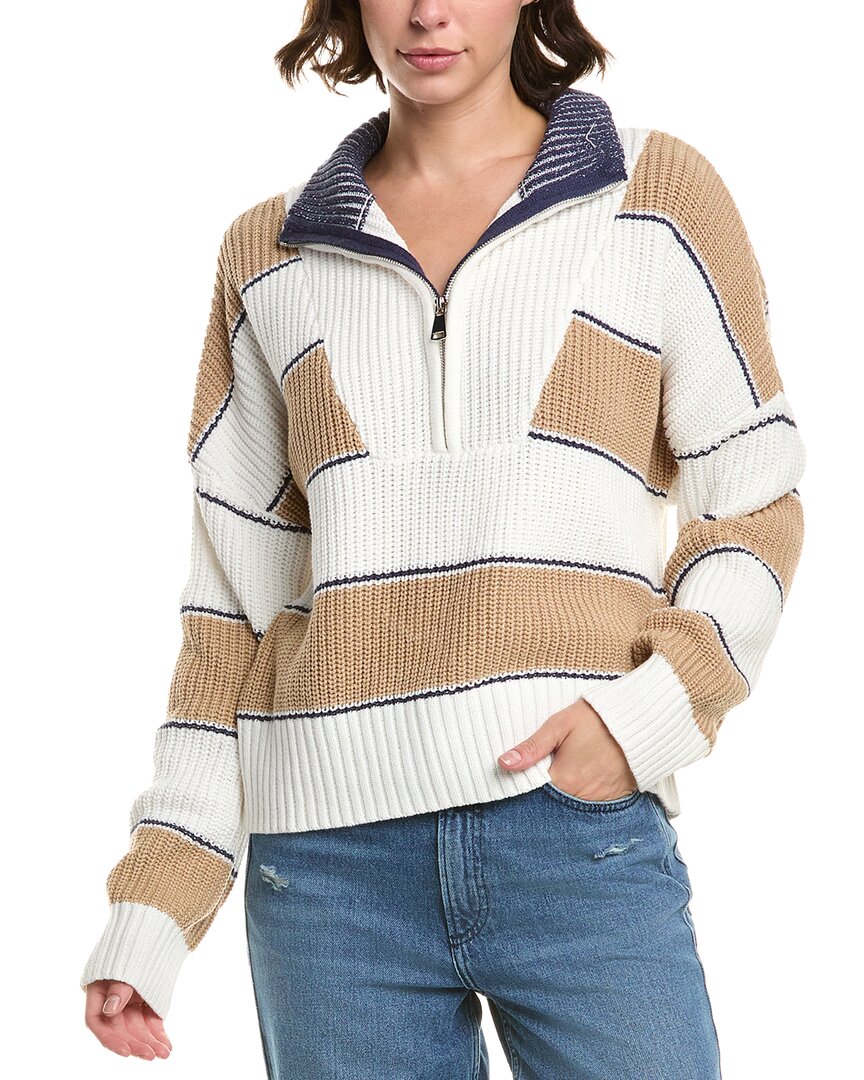 Elan Mock Neck Sweater In Brown