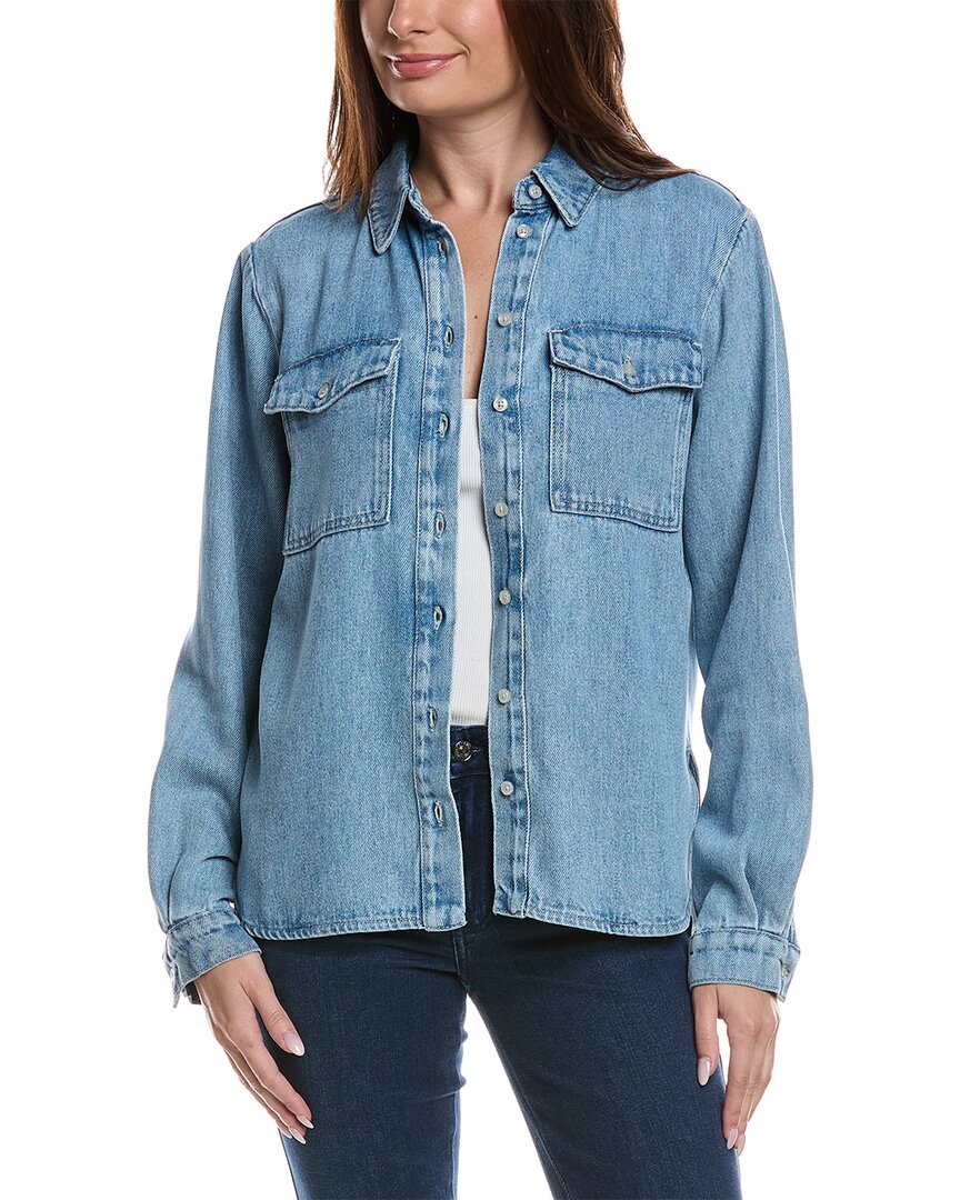 7 For All Mankind Dina Denim Shirt In Blue