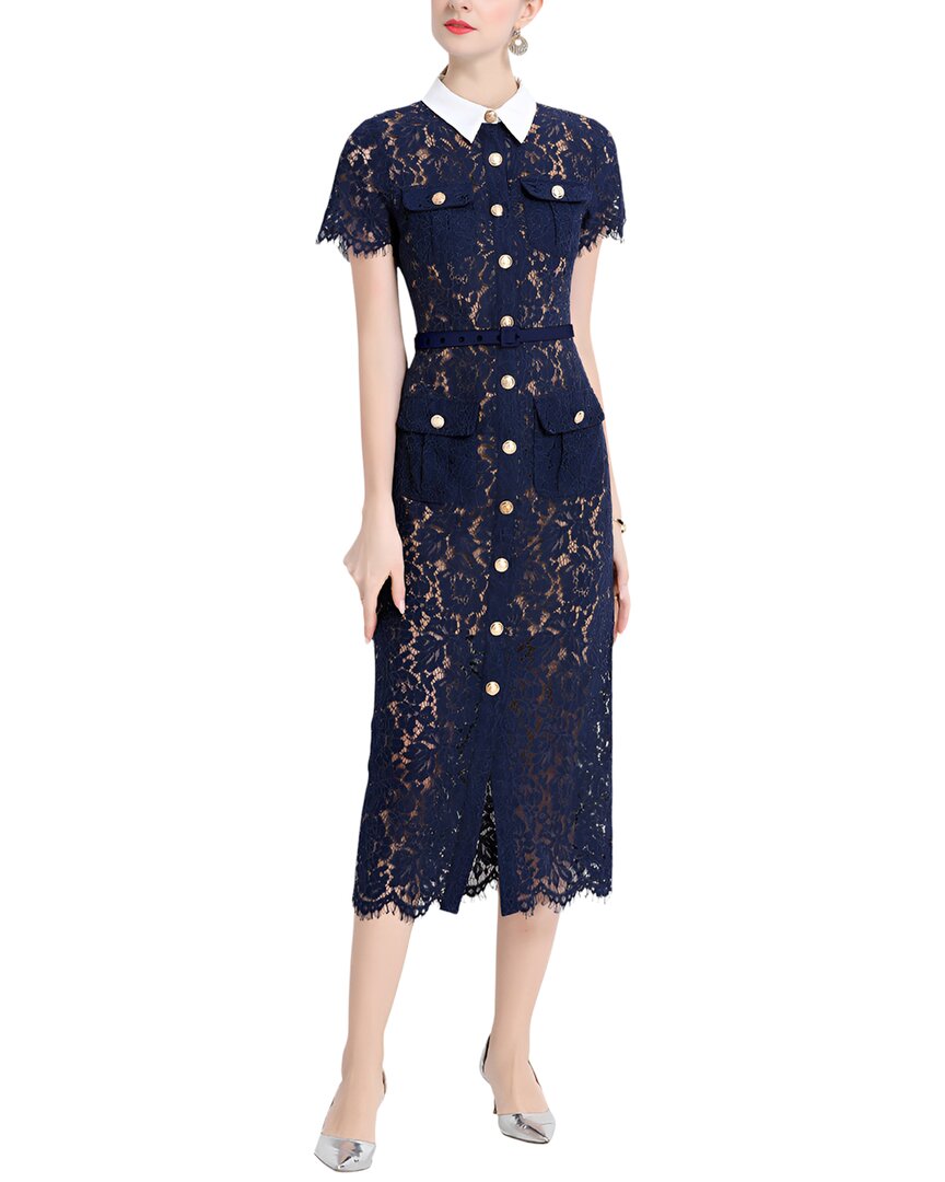 Kayla Paris Midi Dress In Blue