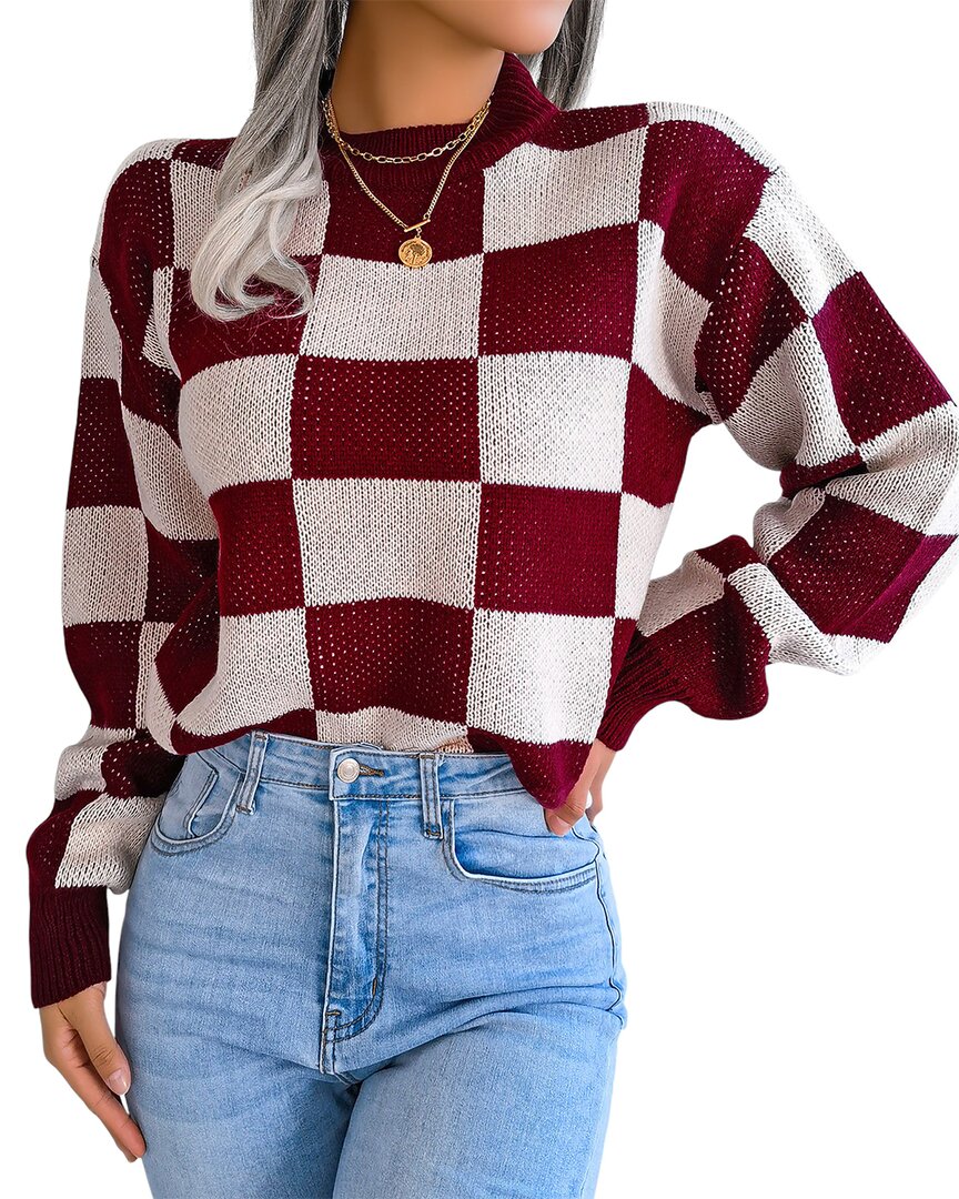Lily Kim Sweater In Burgundy