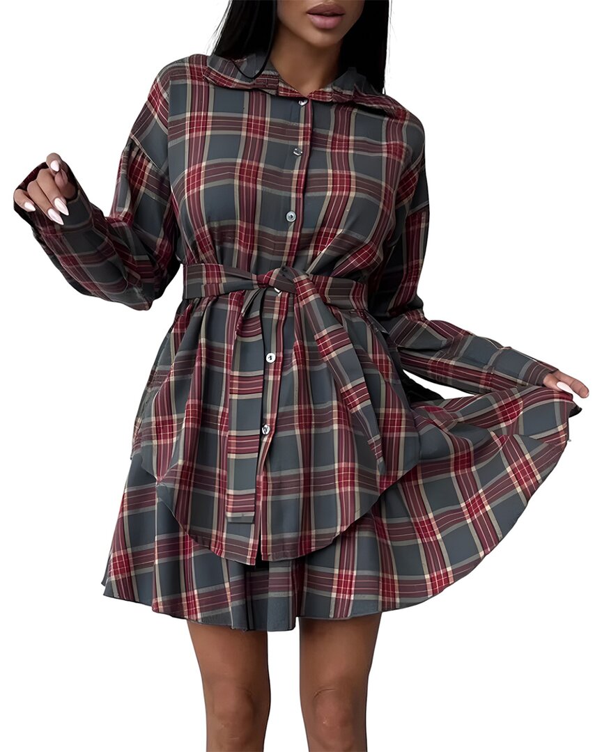 Kayla Paris 2pc Shirt & Skirt Set In Multi